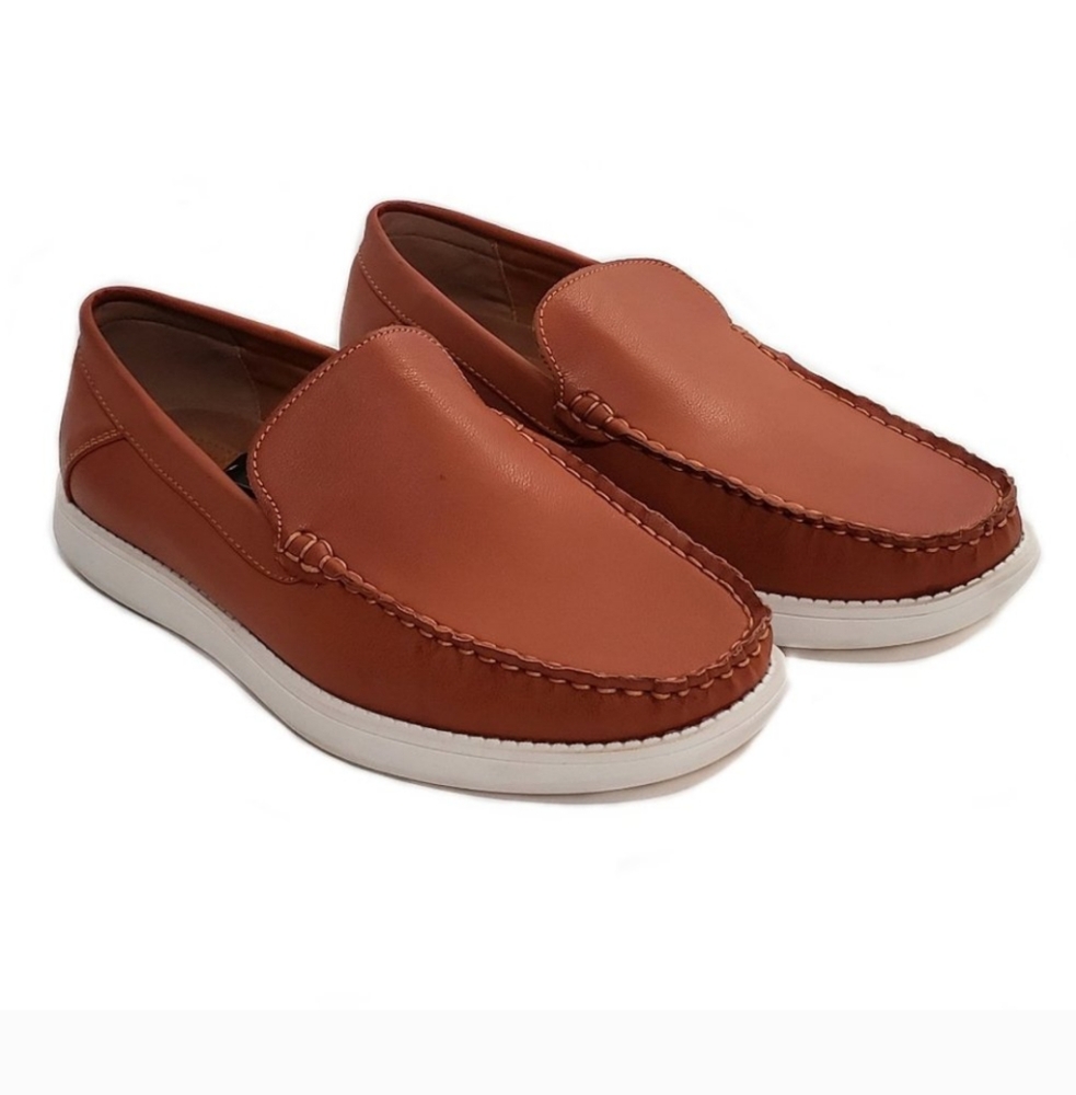 Tahari Men's Hipster loafer Shoes size 9.5 Cognac Slip On Lightweight